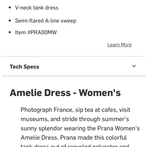 PRaNA athletic black and white dress in size M - Picture 3 of 3